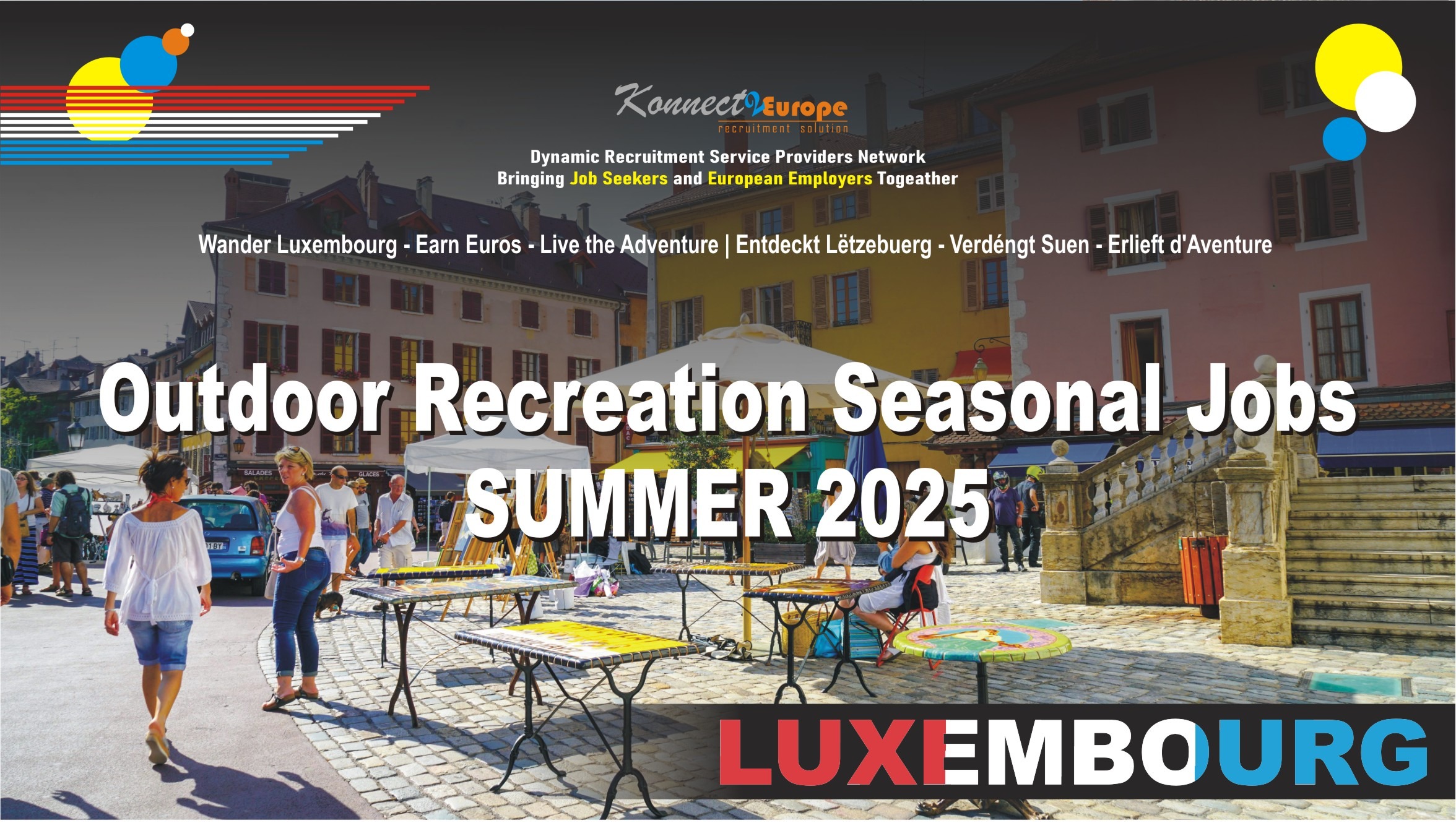 Seasonal Outdoor Recreation Summer Jobs in LuxembourgSummer 2025