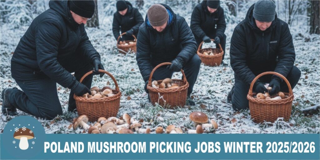 POLAND OPENS 300 MUSHROOM FARM JOBS FOR WINTER 2025/26 1 POLAND MUSHROOM PICKING JOBS WINTER 2025 2026