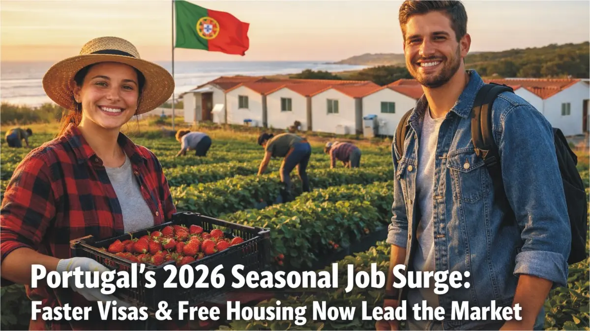 Portugal’s 2026 Seasonal Job Surge: Faster Visas and Free Housing Now Lead the Market