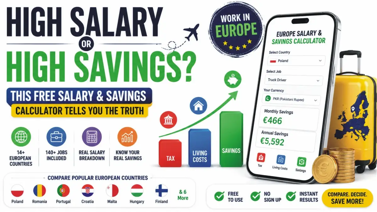High Salary or High Savings? This Free Europe Salary and Savings Calculator Shows the Truth