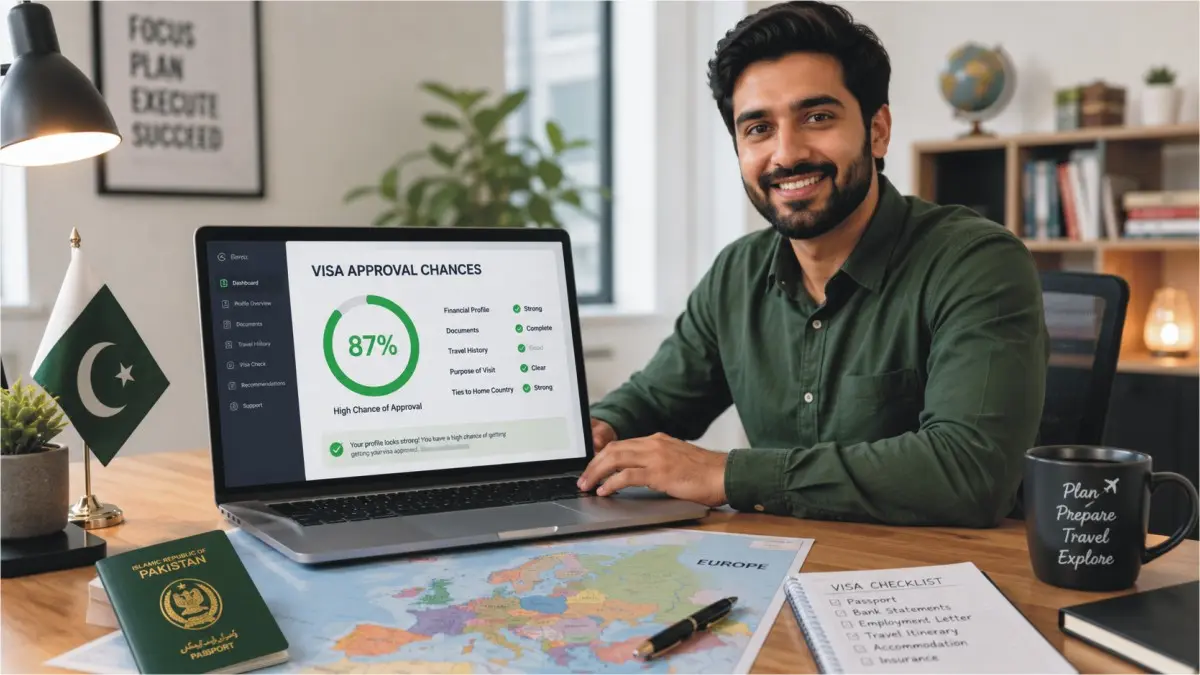 Now Pakistanis Can Check Their Europe Visa Approval Chances For Free Before Applying and Paying Fees