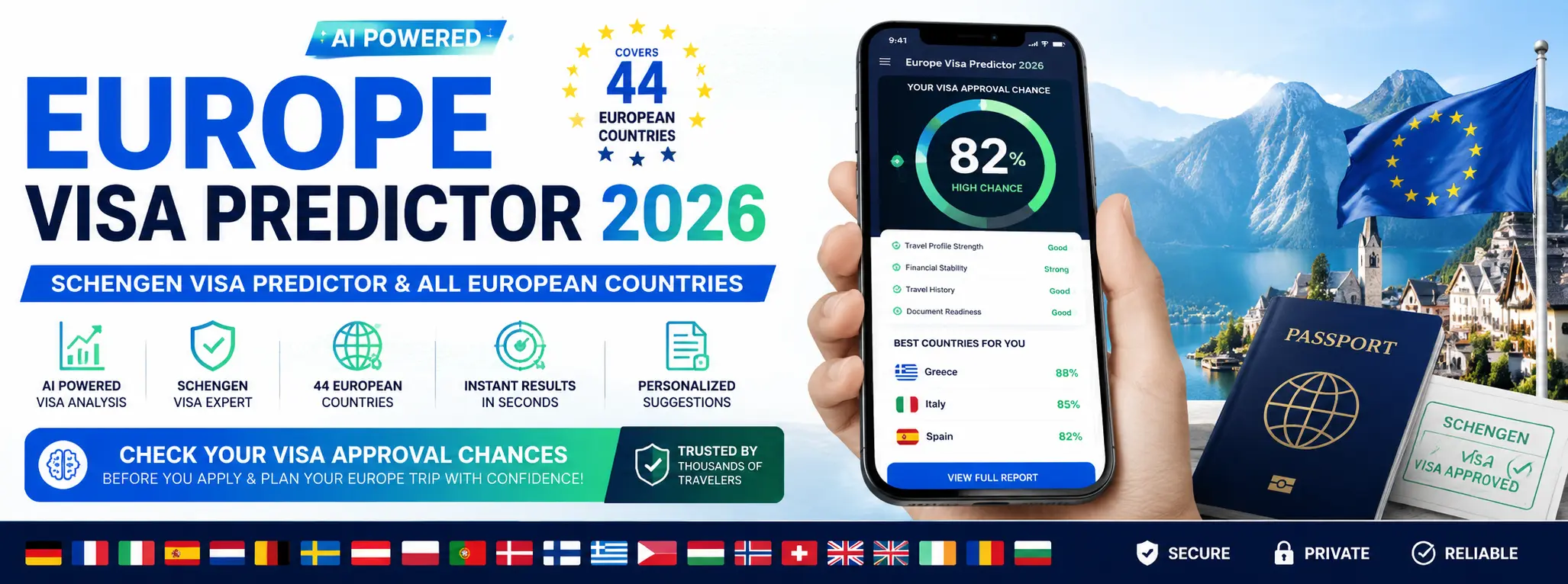 Europe Schengen Visa Predictor 2026 tool