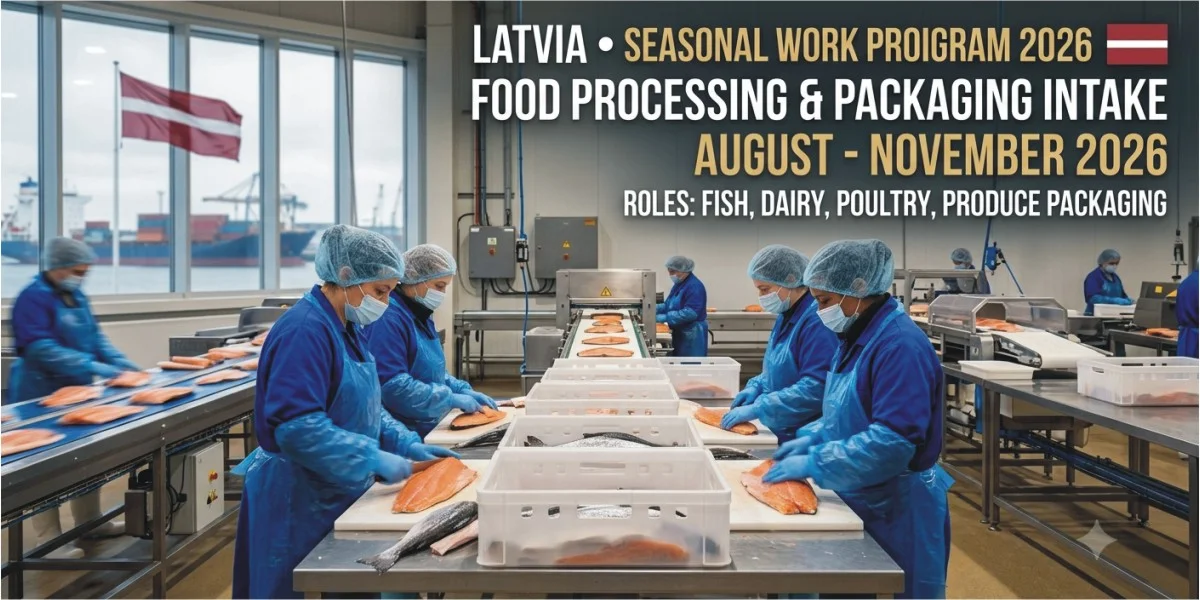 Latvia Seasonal Work Program For Food Processing Packaging Intake — 2026