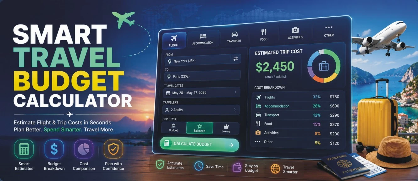 Smart Travel Budget Calculator Estimate Flight & Trip Costs